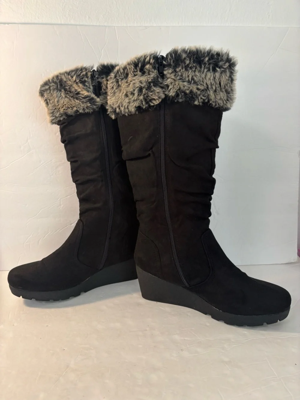 FADED GLORY Lorna Black Winter Boots Size 9